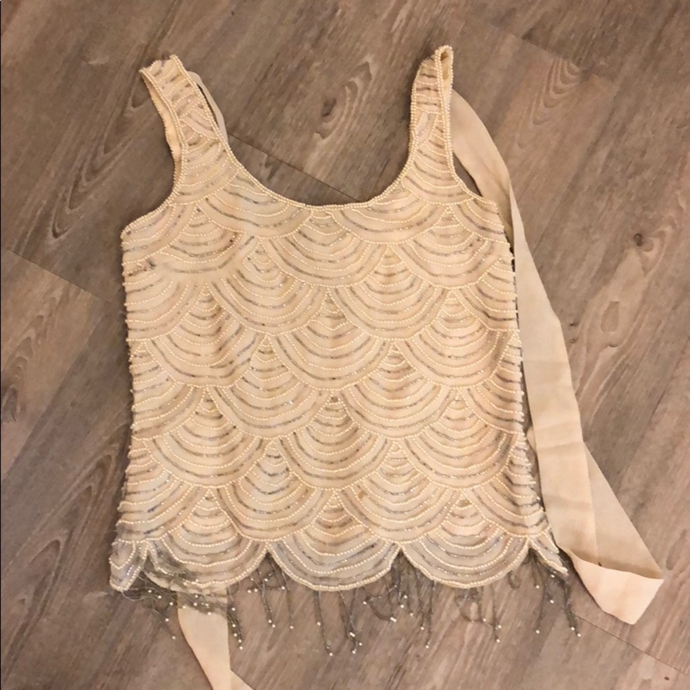 Vintage looking beaded top